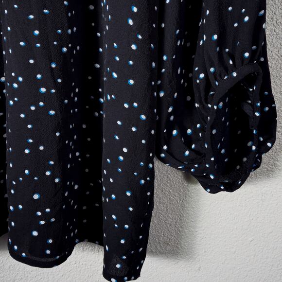 Sejour Women’s Blouse Romantic Wedding Guest Mother of the Bride Black Dot 1X - Picture 5 of 8